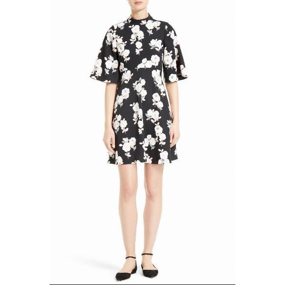 KATE SPADE NEW YORK Black Whimsies Posy Floral Swing Dress Size 4 NWOT - Picture 2 of 10